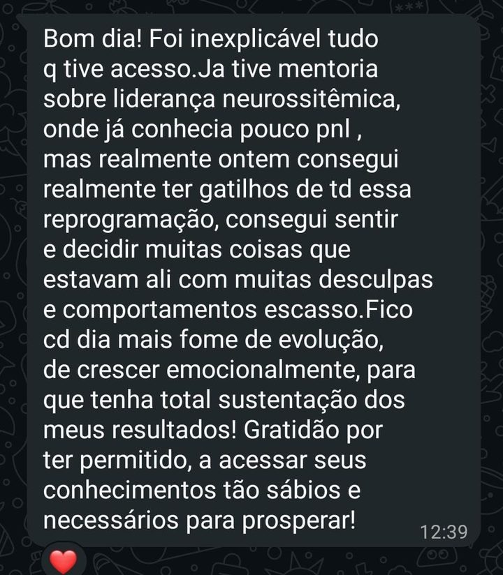 Depoimento real — Imersão Mente Milionária