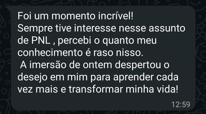 Depoimento real — Imersão Mente Milionária